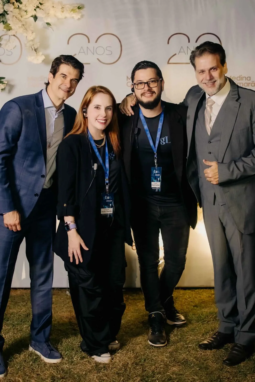 Equipe Glue e convidados na celebração de 20 anos do Medina Guimarães